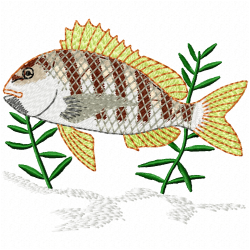Fishes Embroidery Design 3 Fishes Embroidery Design 3